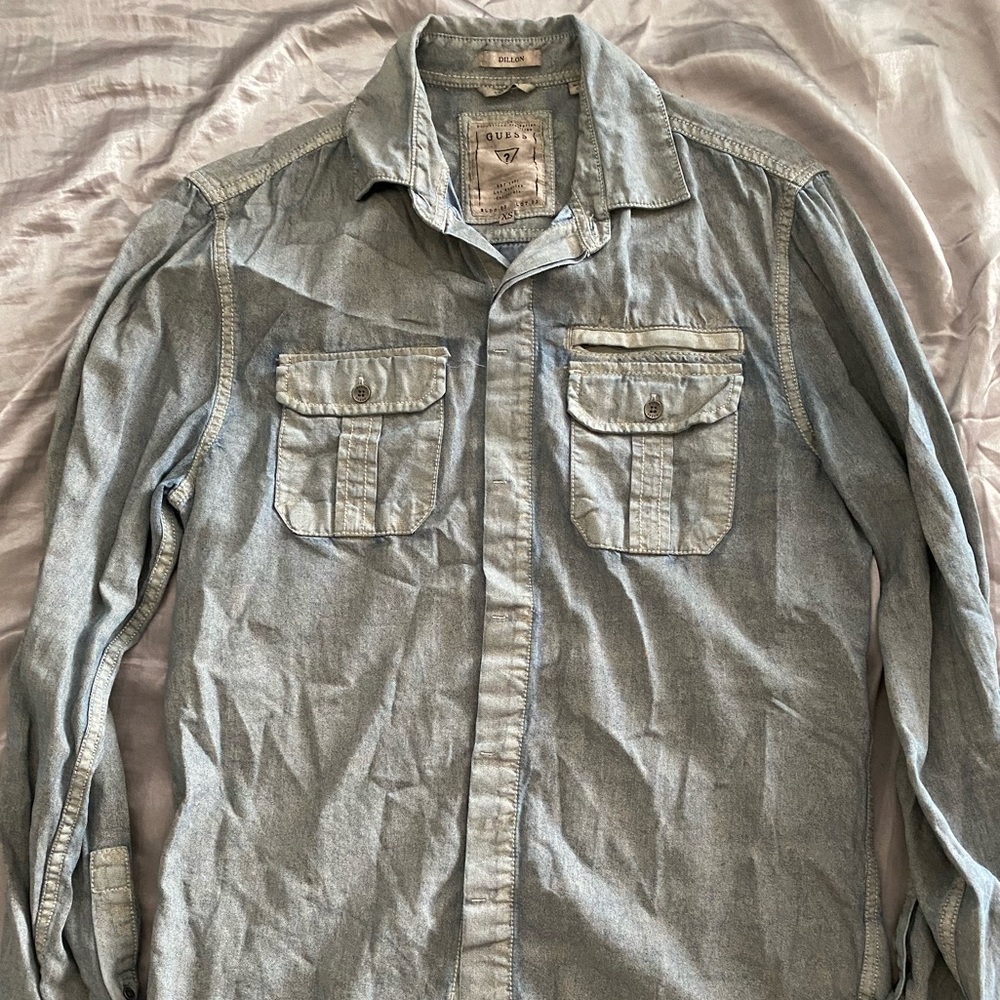 Guess denim shirt size small